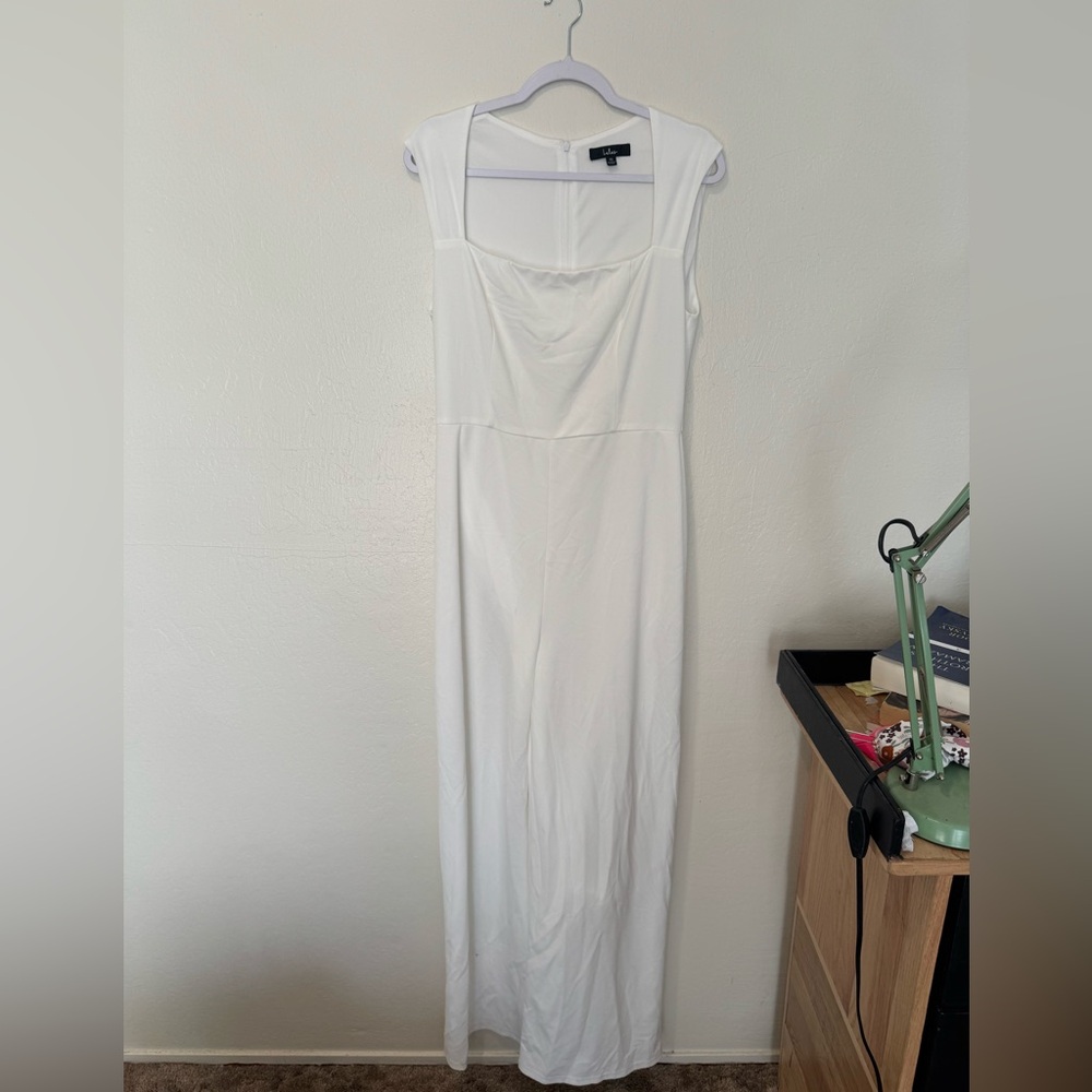 Lulu's Ivory Sleeveless Jumpsuit